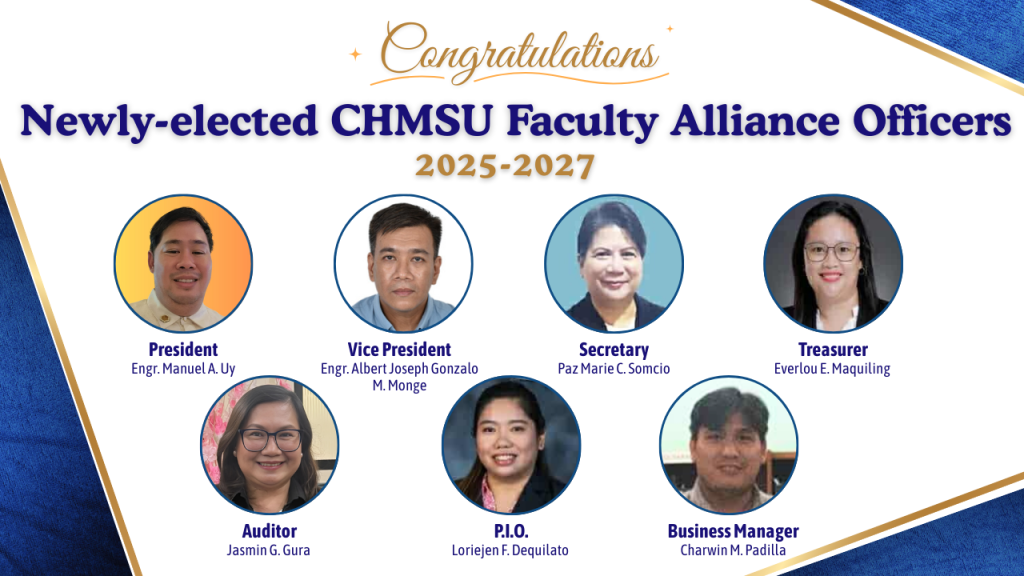 CHMSU Faculty Alliance convenes in general assembly, elects new officers