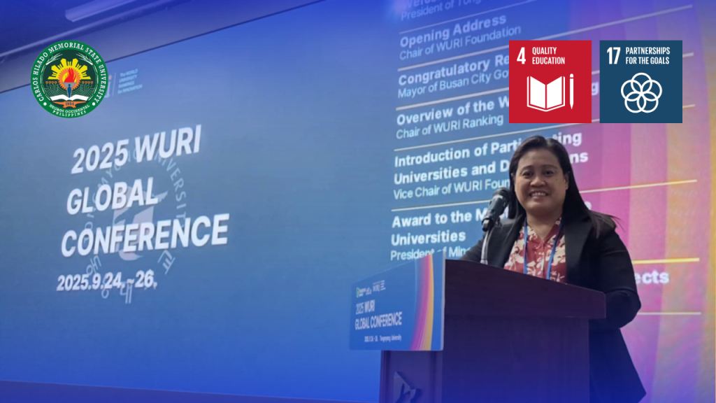CHMSU recognized at 2025 WURI Global Conference in Korea; COED faculty presents proposal for WURI-themed journal issue