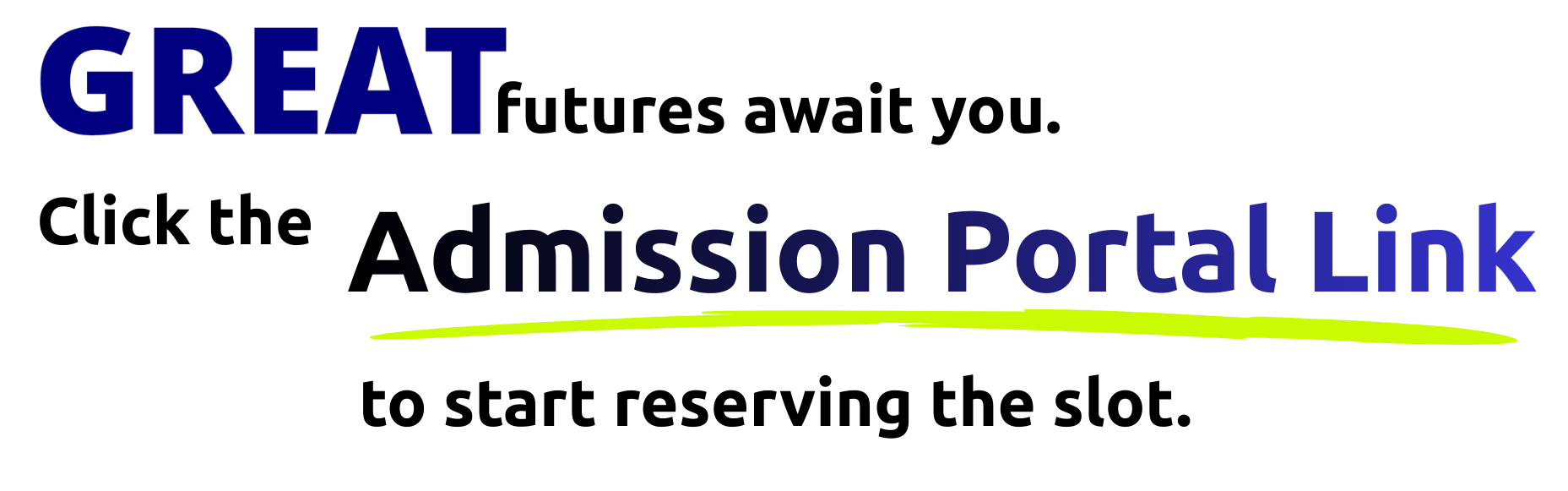 Click Link 2 Admission Portal