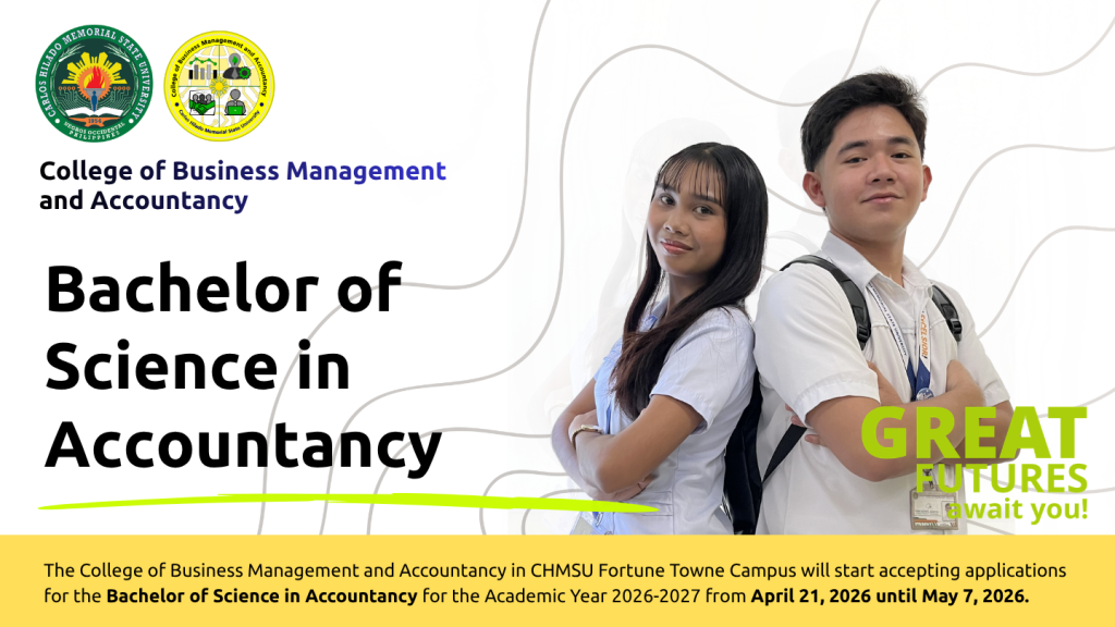 Screening Guidelines and Requirements for the BS in Accountancy program under the College of Business Management and Accountancy for AY 2026-2027
