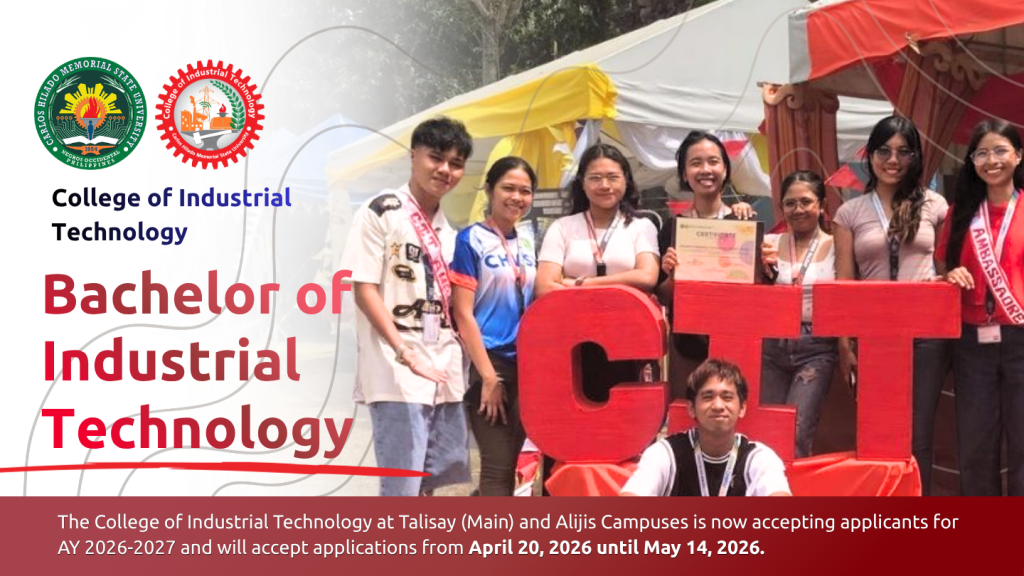 Screening Guidelines and Requirements for the Bachelor of Industrial Technology under the College of Industrial Technology for AY 2026-2027