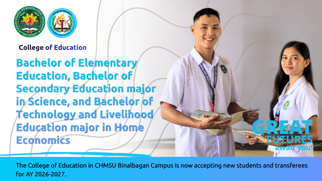 Screening Guidelines and Requirements for the BEEd, BSEd major in Science, and BTLEd major in Home Economics programs under the College of Education for AY 2026-2027