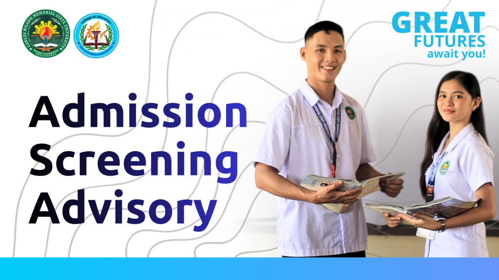 College of Education Admission Screening Advisory