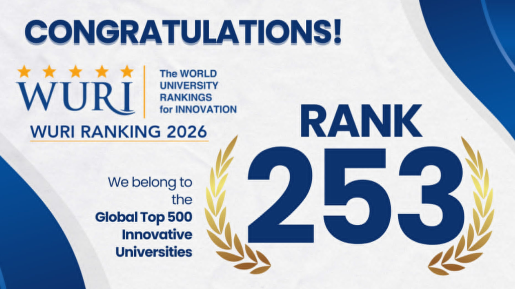 CHMSU ranks 253rd global in WURI, Top 100 in 4 innovation categories for 2026