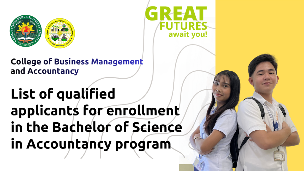 List of qualified students for enrollment in the BS in Accountancy program