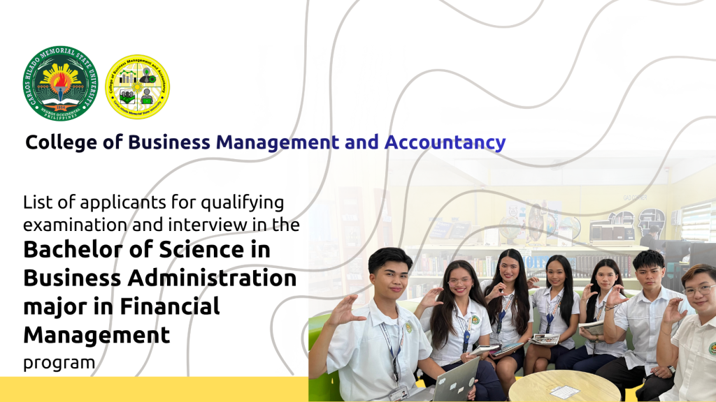 Fortune Towne Campus list of applicants for qualifying examinations and interview in the BS Business Administration program