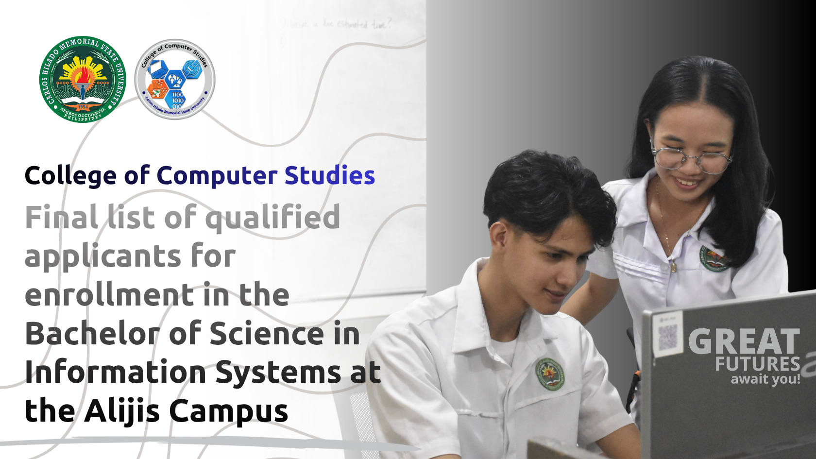 Final list of qualified applicants for enrollment in the BSIS program ...