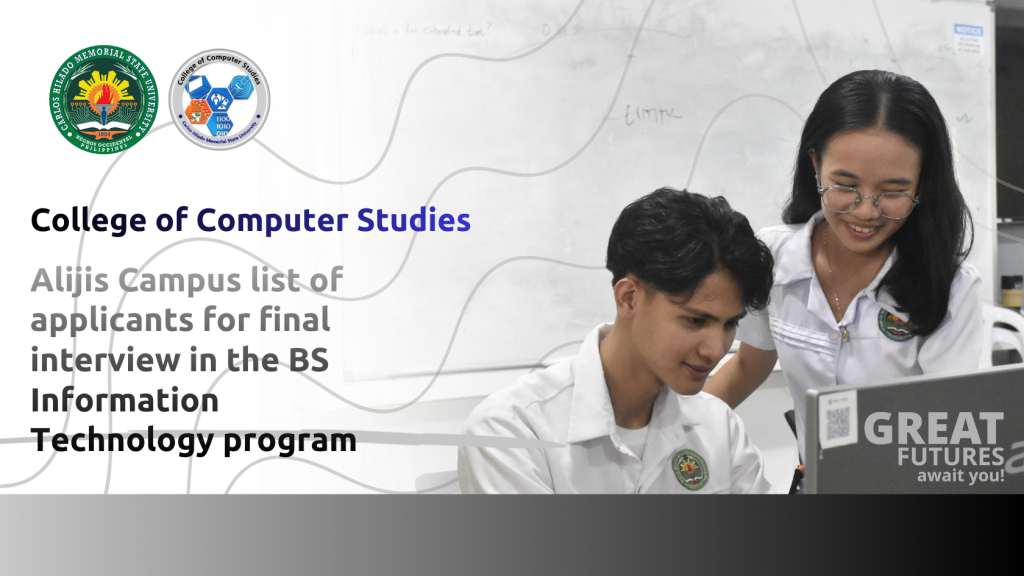 Alijis Campus list of qualified applicants for interview in the BSInfoTech program