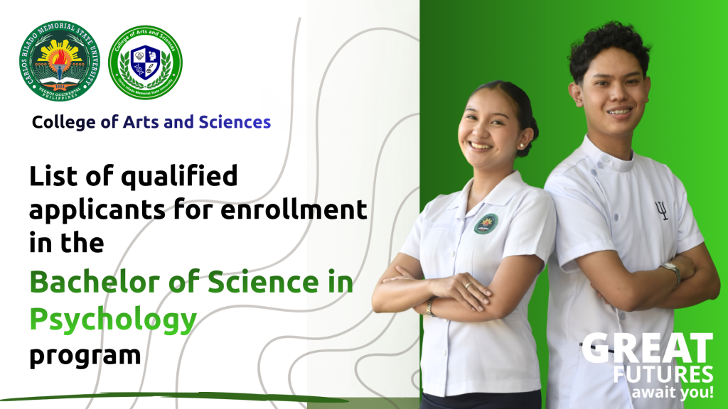 List qualified applicants for enrollment in the BS in Psychology program