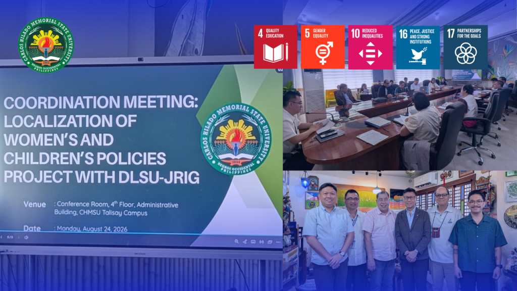 CHMSU, DLSU-JRIG convene coordination meeting on women, children policy project
