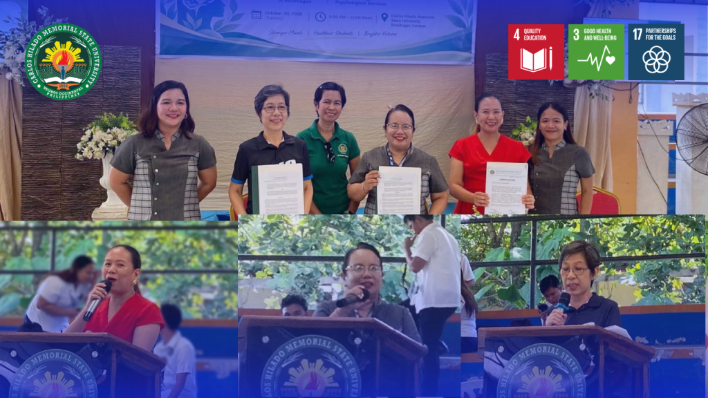 CHMSU boosts mental health support for students with Binalbagan MHO, Psynergy pacts