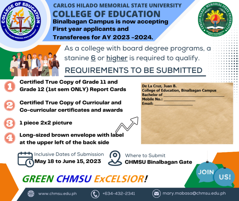 College Of Education Is Now Accepting Applicants For AY 2023-2024 ...