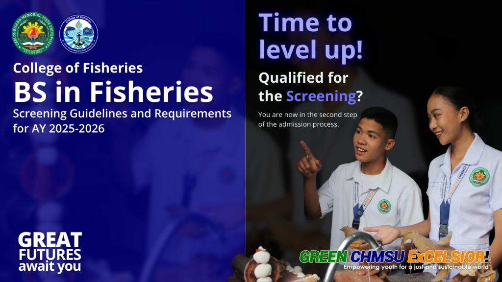 College of Fisheries Screening Guidelines and Requirements for AY 2025-2026