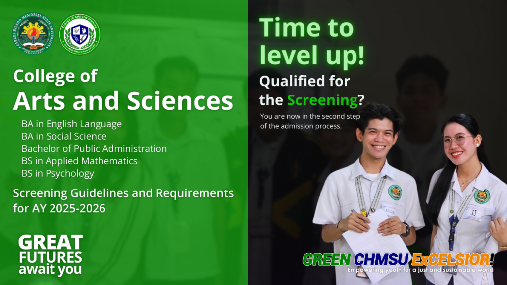 College of Arts and Sciences Screening Guidelines and Requirements for AY 2025-2025