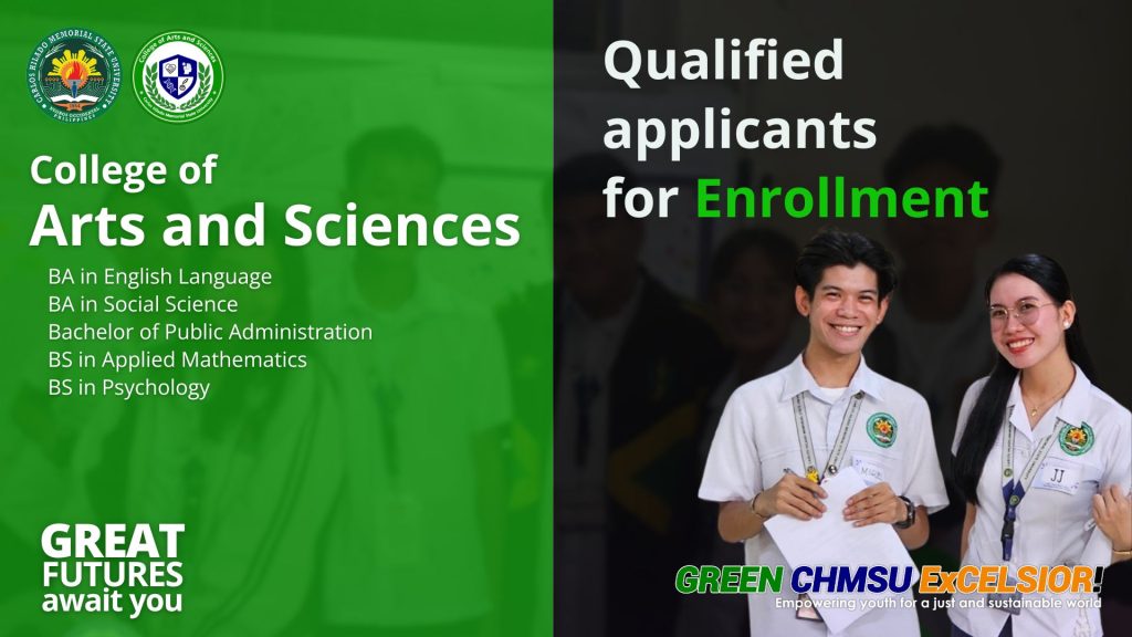 College of Arts and Sciences qualified applicants for enrollment