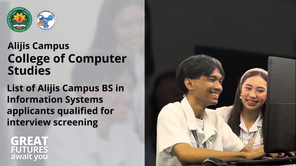 Alijis Campus BS in Information Systems applicants qualified for interview screening