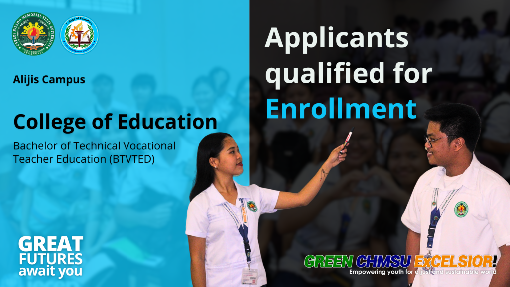 List of BTVTED applicants qualified for enrollment