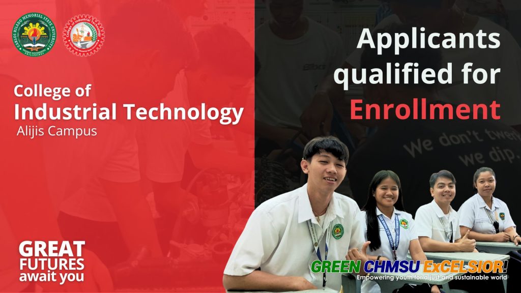 Alijis Campus College of Industrial Technology list of applicants qualified for enrollment